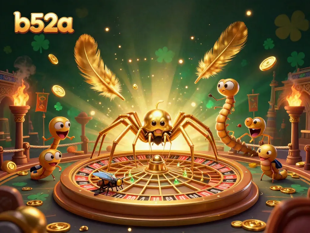 Experience thrilling gameplay at b52a with a dynamic roulette-themed scene full of casino action.