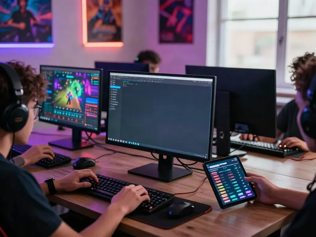 Exciting online gaming atmosphere showcasing players enjoying diverse games at https://du88az.net/ with vibrant lighting.