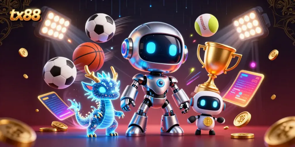 Engage in thrilling sports betting at tx88 with vibrant characters and dynamic game elements.