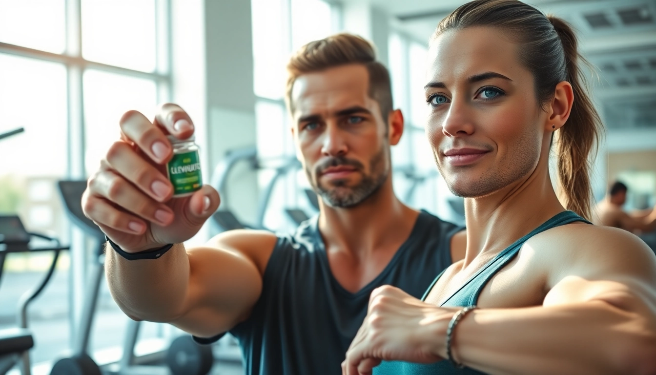 clenbuterol kaufen: Fitness Trainer demonstriert Übungen mit clenbuterol Pillen