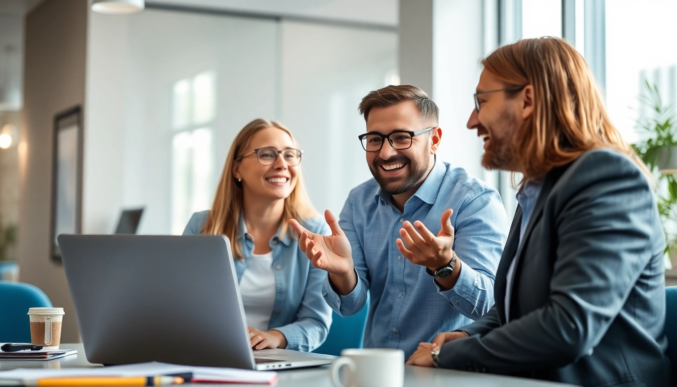 Headhunter Ingenieure in einem professionellen Gespräch mit einem Kandidaten im Büro.