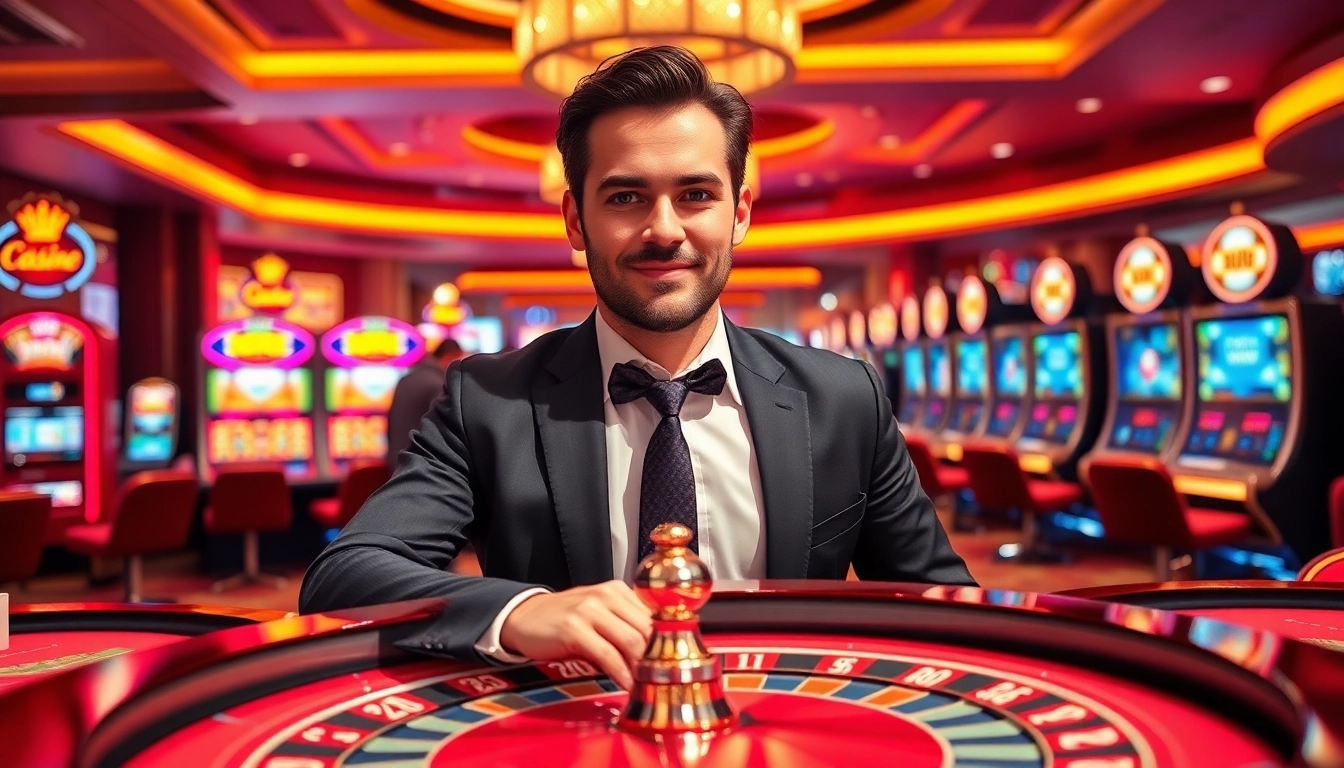 Spiele mit casinospielen.de in einem eleganten Casino und erlebe die Aufregung beim Roulette.