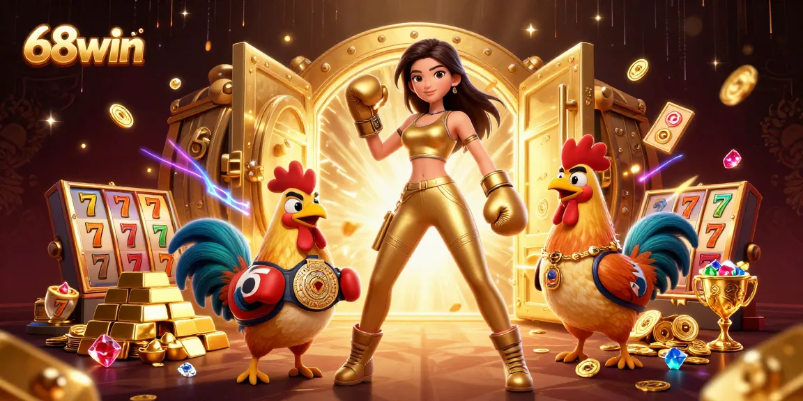 Engage your luck at 68win with a vibrant casino illustration showcasing dynamic gameplay and thrilling rewards.