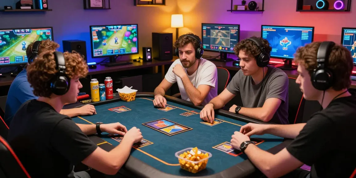 Exciting gaming session at https://gemwin.pics/ showcasing players in a vibrant atmosphere with engaging card games.
