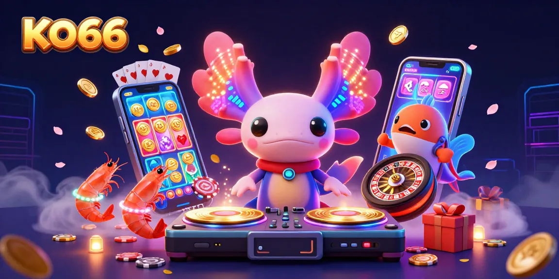 Experience the vibrant KO66 casino with dynamic gameplay, colorful slot games, and fun characters.