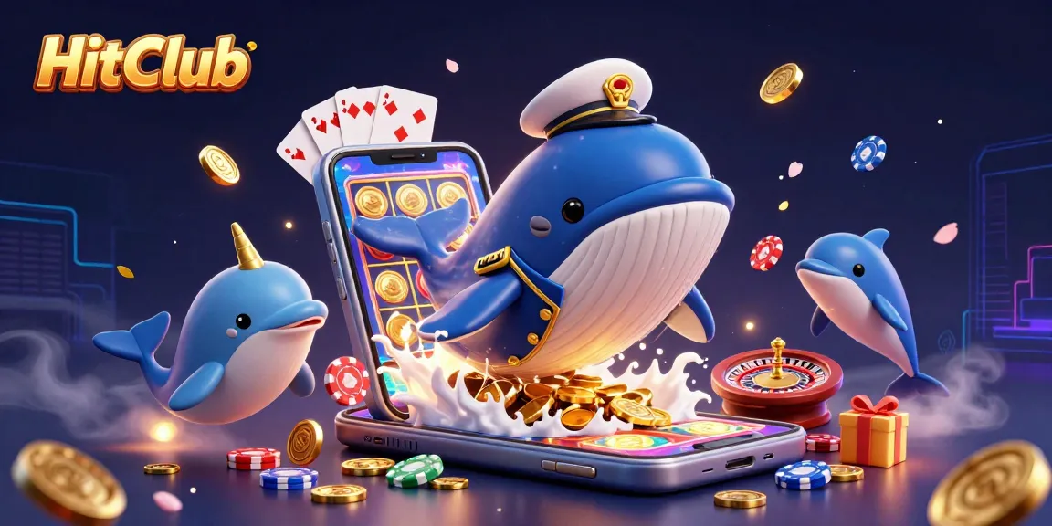 Experience the vibrant excitement of HitClub's gambling scene with a dynamic ocean theme and engaging casino elements.