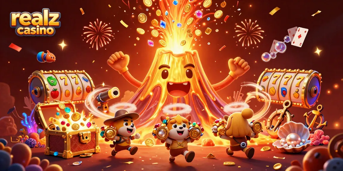 Experience thrilling gameplay at realz casino with vibrant treasure-filled adventure scene.